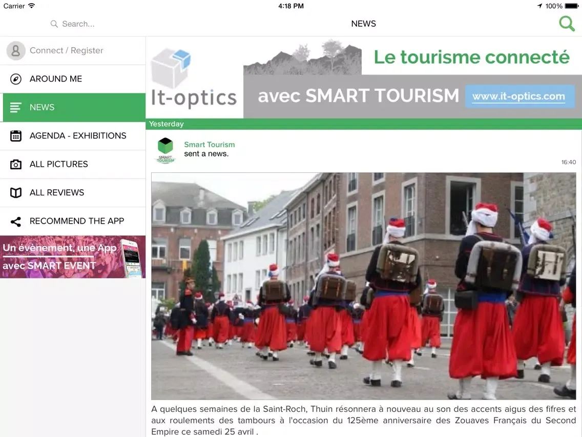 Скриншоты Smart Tourism iPad 