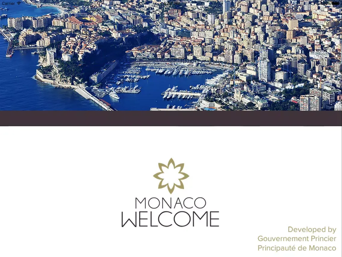 Monaco Welcome iPad  스크린샷