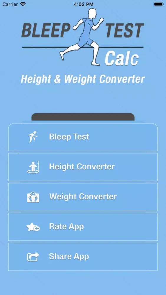 Bleep Test Calculator : Unit Screenshots