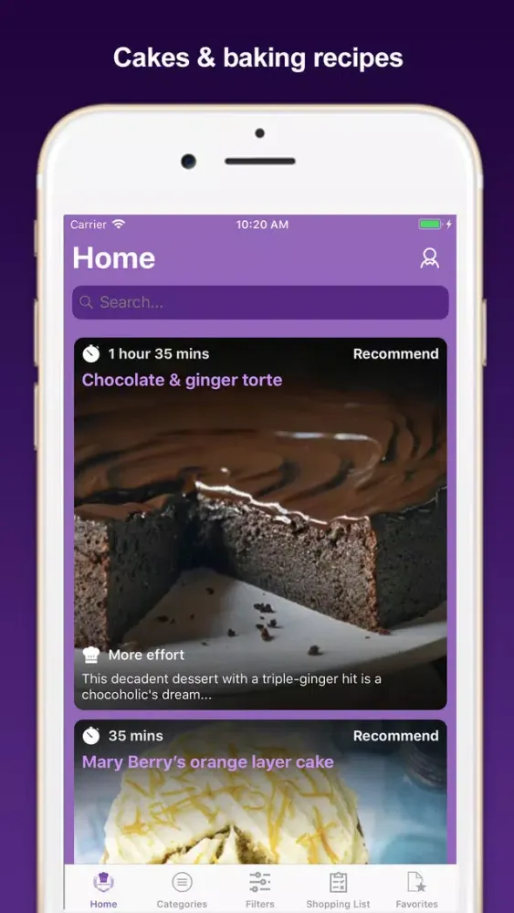 Cakes & baking recipes Screenshots