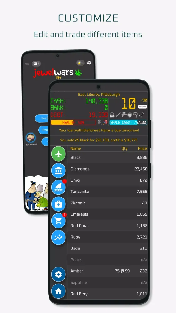 Tangkapan layar Dope Wars (Weed Edition) Lite