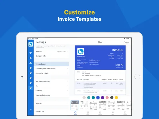 تصاویر Invoice Maker · iPad 