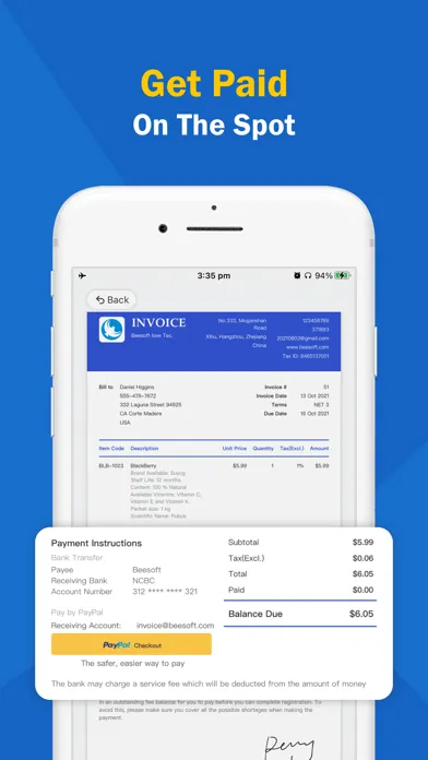 تصاویر Invoice Maker ·