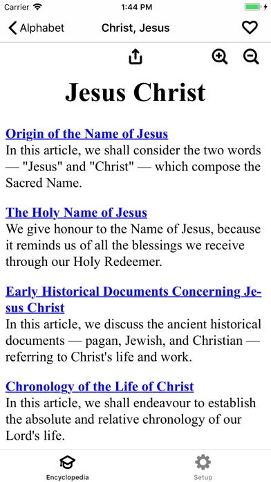 Catholic Encyclopedia Offline Screenshots