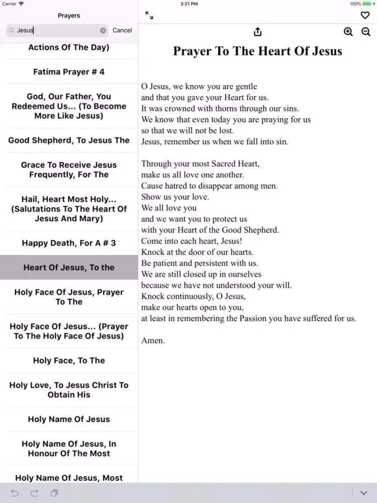 Tangkapan skrin Mass Readings and Prayers iPad 