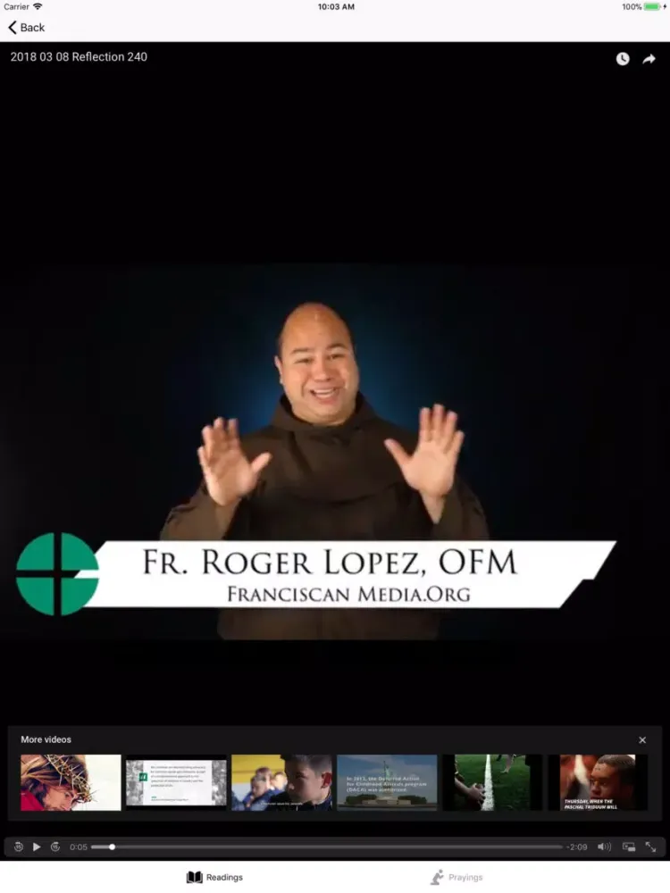 Tangkapan skrin Mass Readings and Prayers iPad 