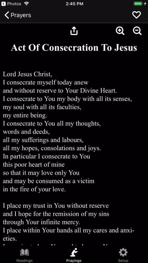 Tangkapan skrin Mass Readings and Prayers