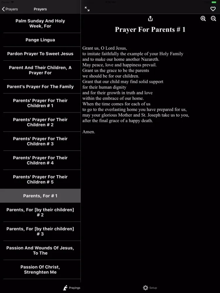 Prayers Collection iPad 應用截圖