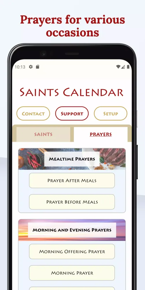 Captures d'écran de Catholic Saints Calendar