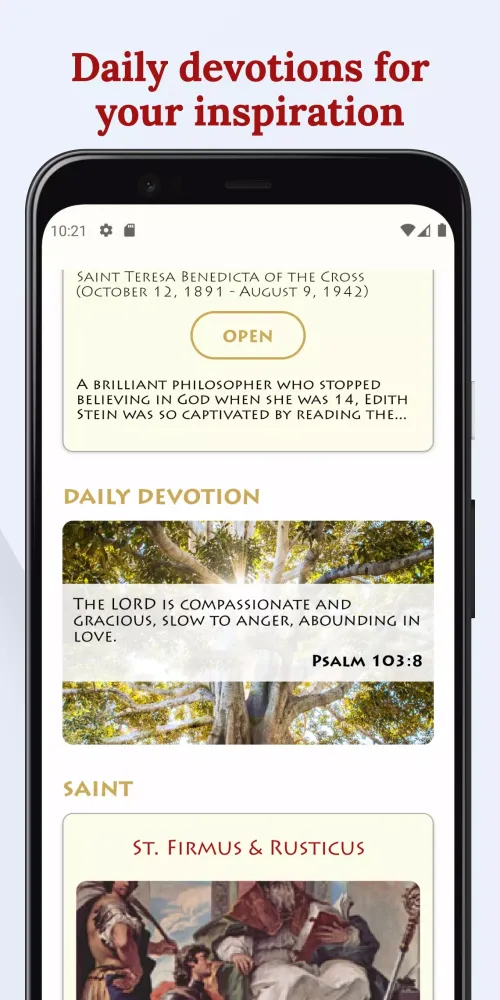 Captures d'écran de Catholic Saints Calendar