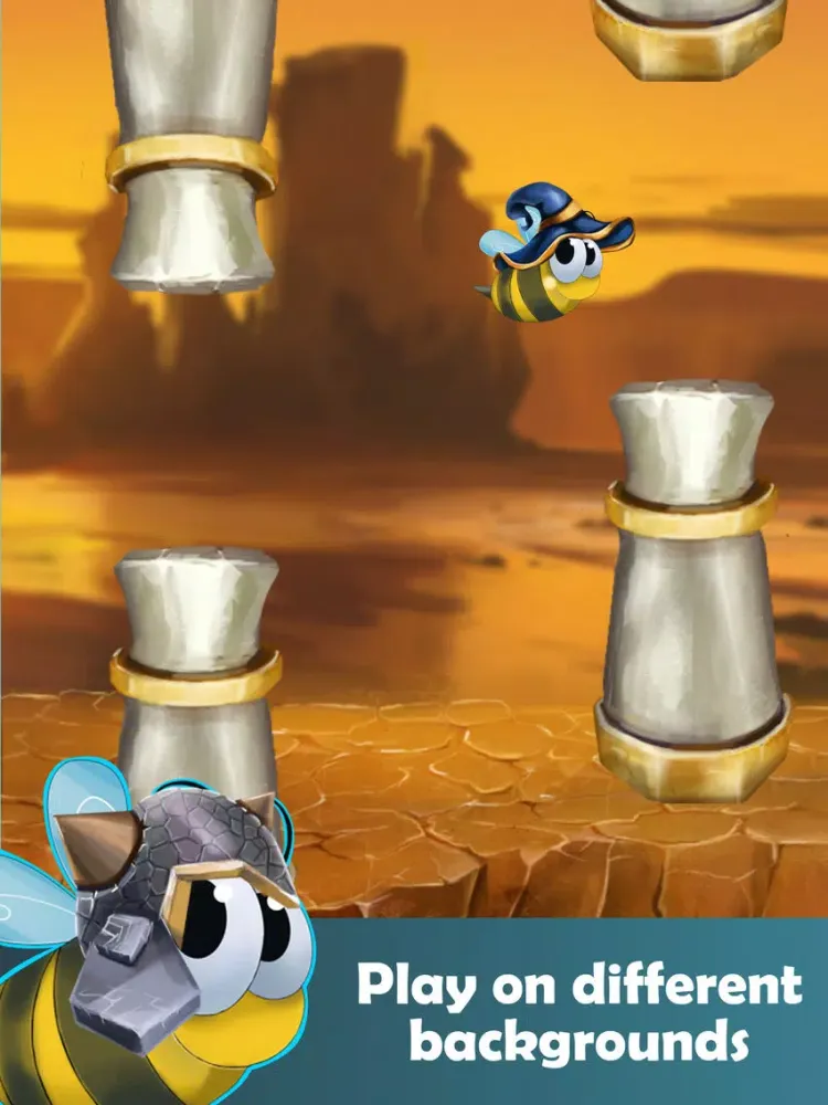 Capturas de pantalla de Flappy Bee! by Bee the Swarm™ iPad 