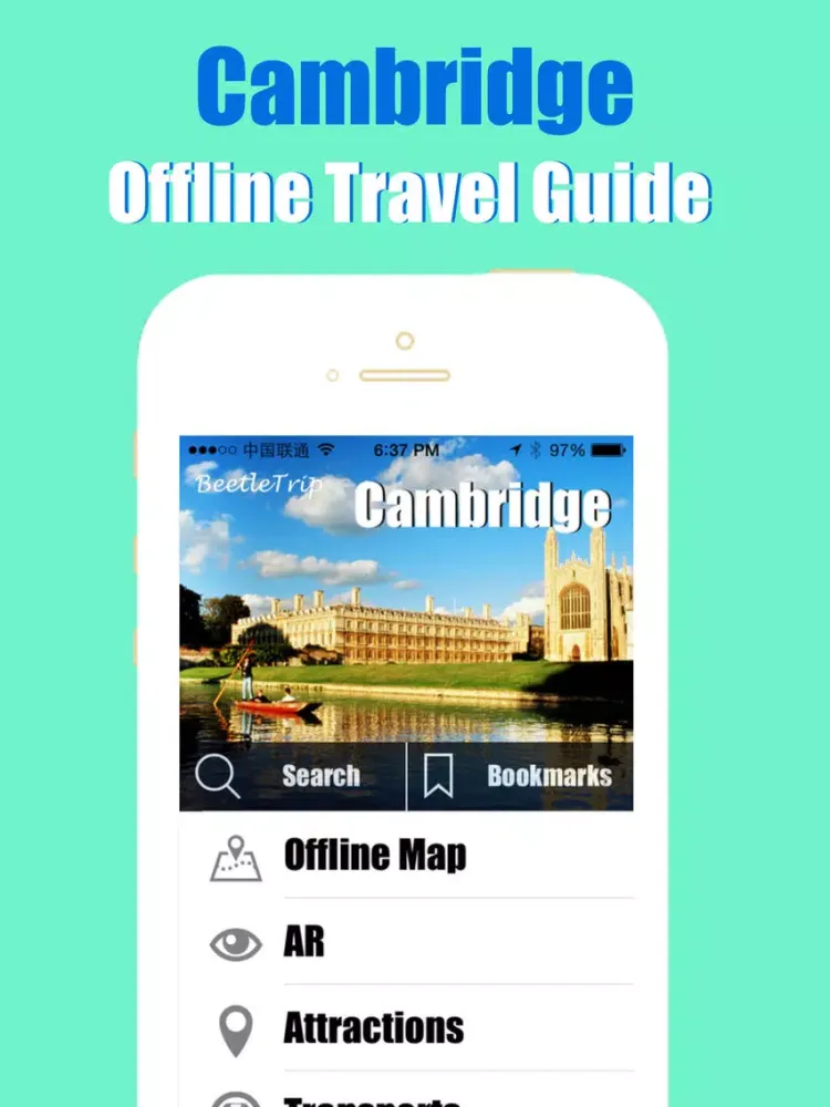 ภาพหน้าจอของ Cambridge travel guide and metro offline city map by Beetletrip Augmented Reality iPad 