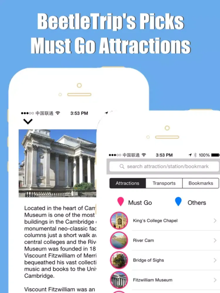 ภาพหน้าจอของ Cambridge travel guide and metro offline city map by Beetletrip Augmented Reality iPad 