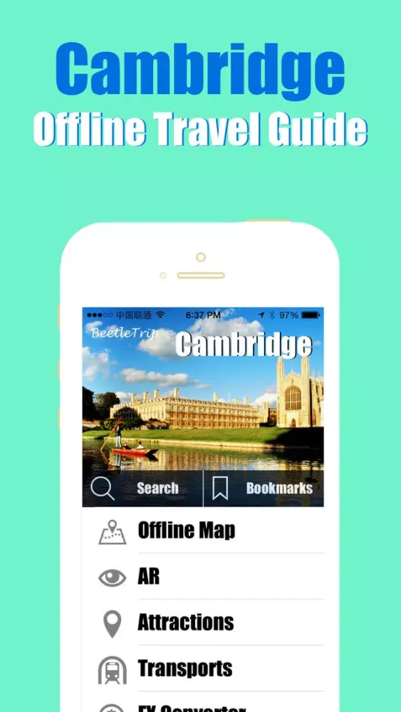 ภาพหน้าจอของ Cambridge travel guide and metro offline city map by Beetletrip Augmented Reality
