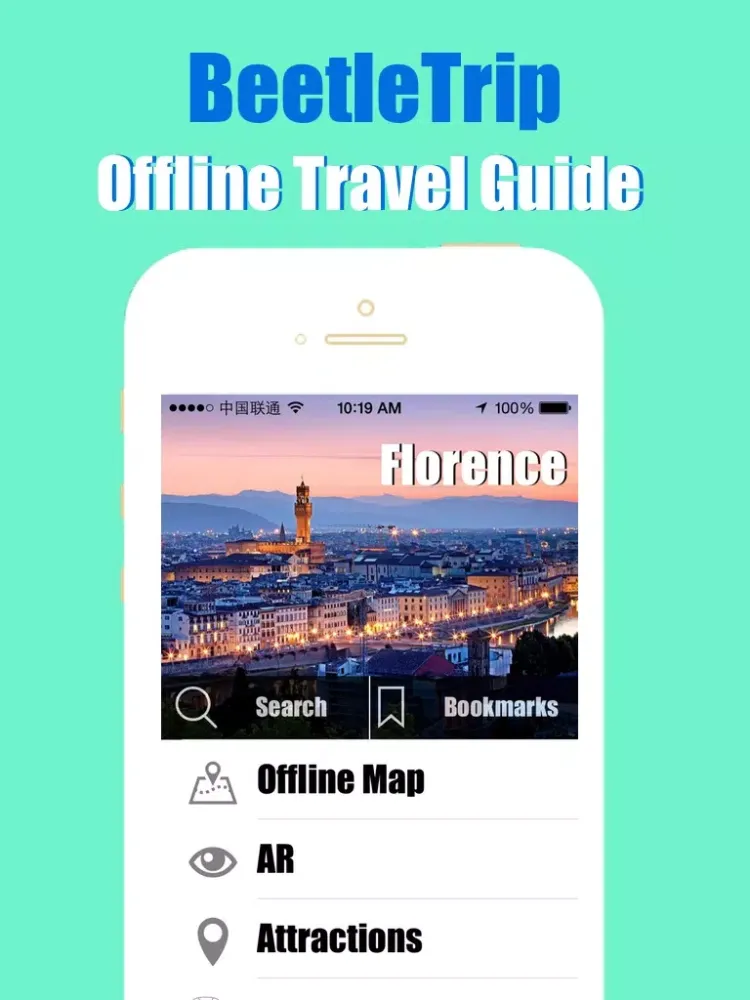 Florence travel guide and offline city map, Beetletrip Augmented Reality Florence Metro Train and Walks iPad  سکرین شاٹس