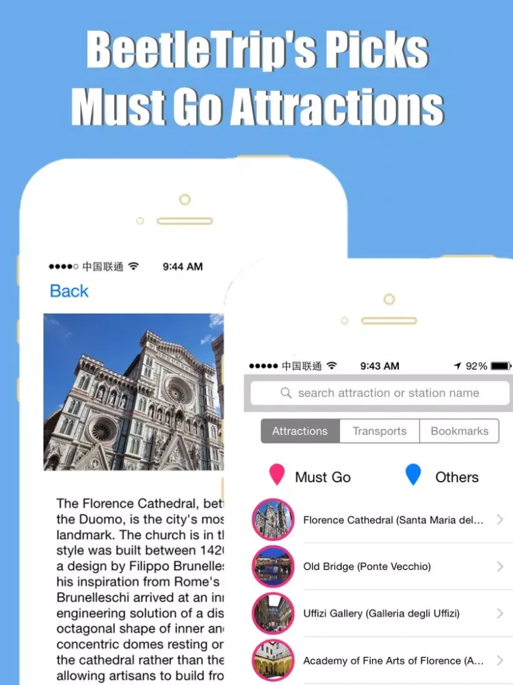 Florence travel guide and offline city map, Beetletrip Augmented Reality Florence Metro Train and Walks iPad  سکرین شاٹس