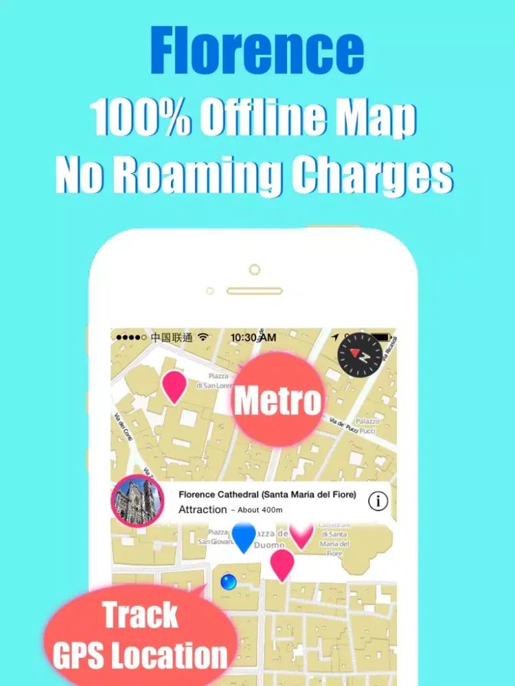 Florence travel guide and offline city map, Beetletrip Augmented Reality Florence Metro Train and Walks iPad  سکرین شاٹس