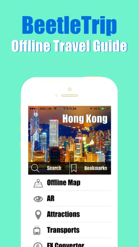 Hong Kong travel guide and offline city map - Beetletrip Augmented Reality Metro Train and Walks Screenshots