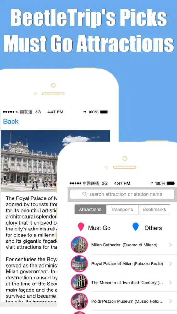 Screenshot di Milan travel guide and offline city map, Beetletrip Augmented Reality Milan Expo Metro Train and Walks