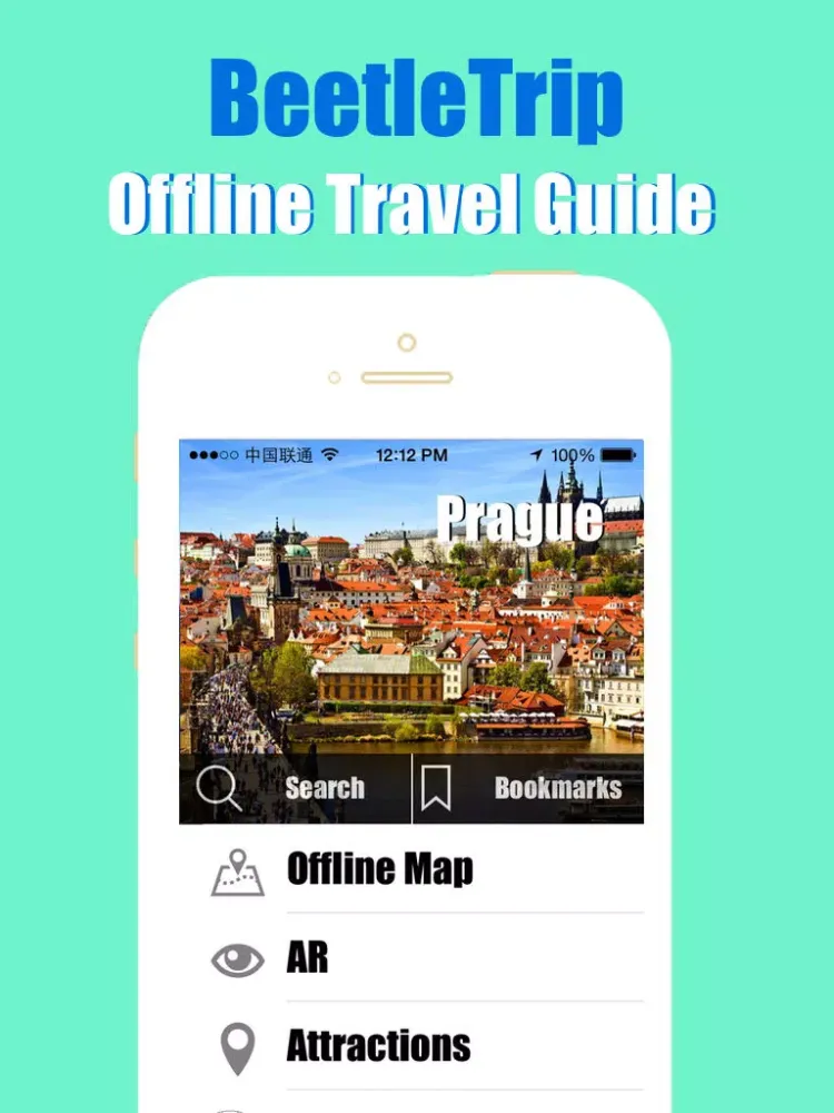 Prague travel guide and offline city map, Beetletrip Augmented Reality Prague Metro Tram Train and Walks iPad  스크린샷