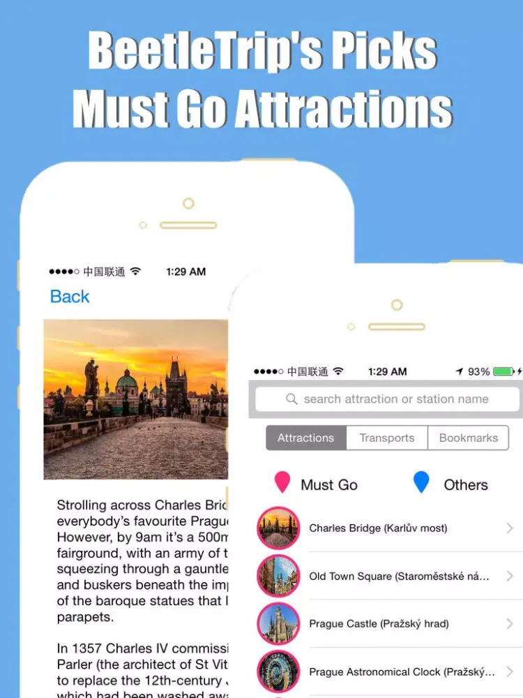 Prague travel guide and offline city map, Beetletrip Augmented Reality Prague Metro Tram Train and Walks iPad  스크린샷