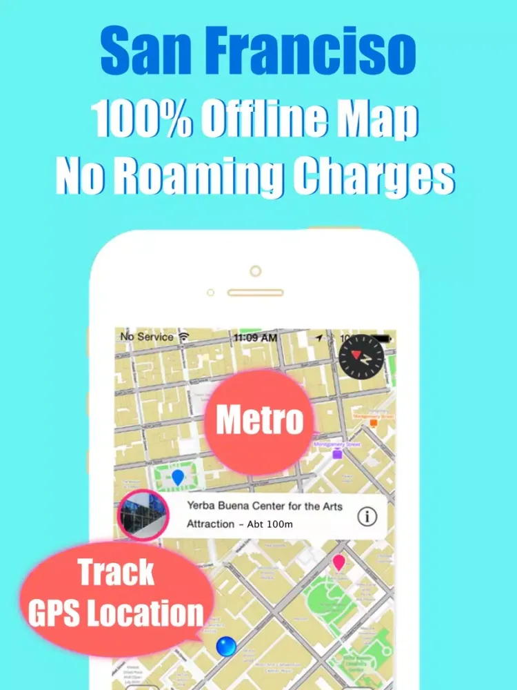 San Francisco travel guide offline city metro map iPad  Screenshots