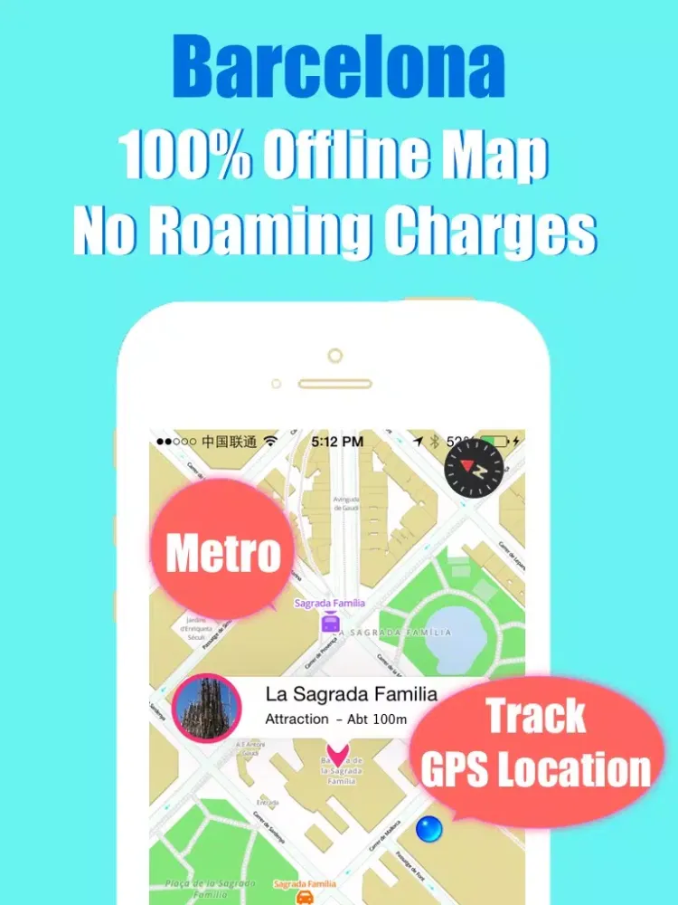 Barcelona travel guide with offline map and España metro transit by BeetleTrip iPad  স্ক্রিনশট
