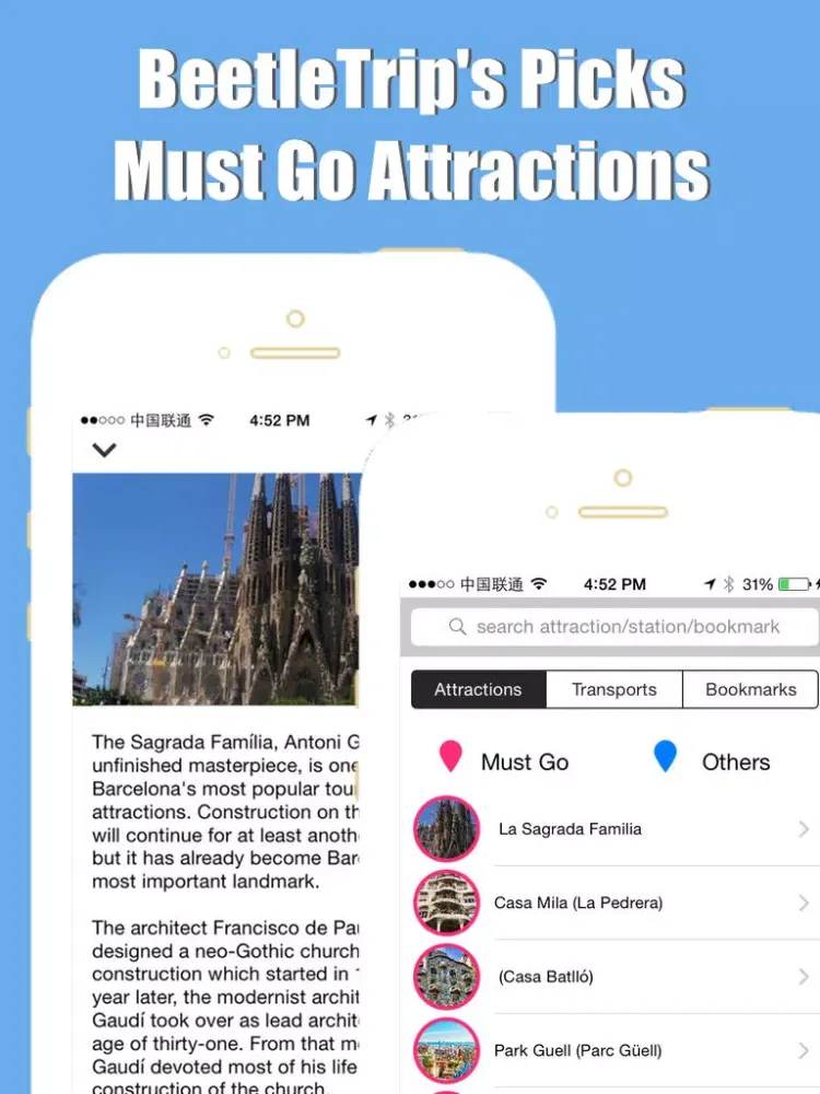 Barcelona travel guide with offline map and España metro transit by BeetleTrip iPad  স্ক্রিনশট