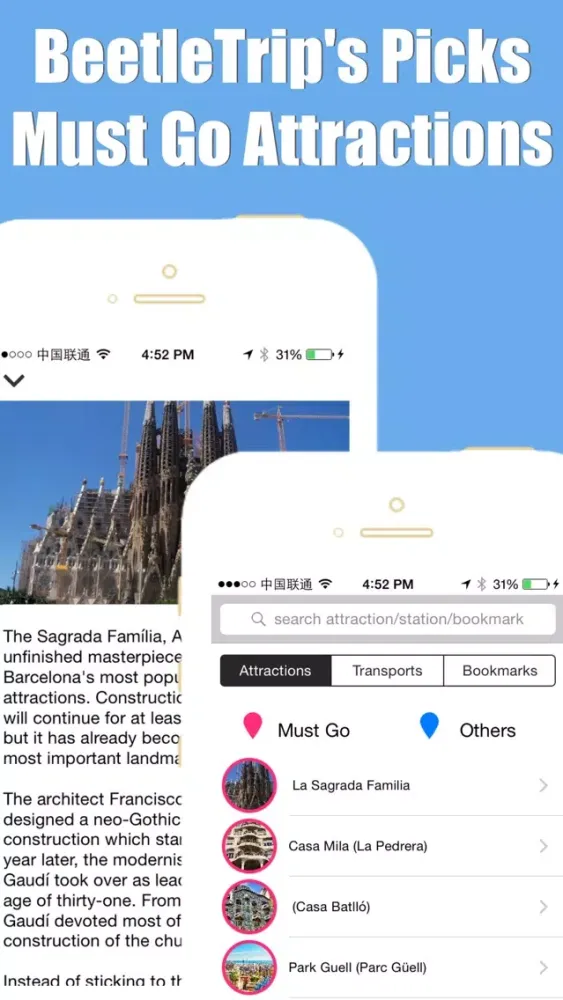 Barcelona travel guide with offline map and España metro transit by BeetleTrip স্ক্রিনশট
