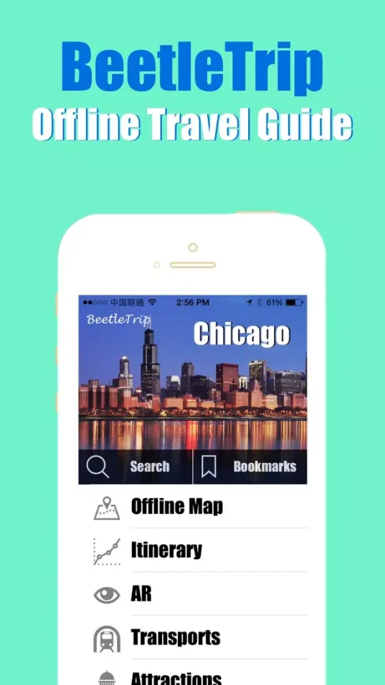 Chicago travel guide with offline map and Illinois cta subway transit by BeetleTrip應用截圖