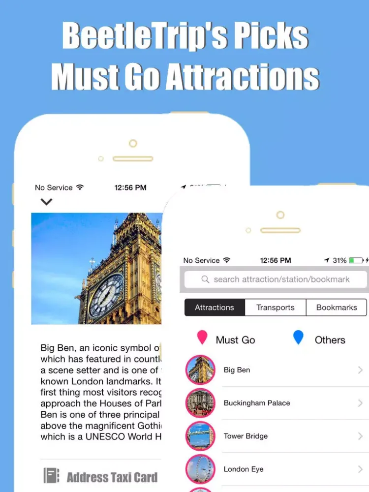 London travel guide with offline map and tube metro transit by BeetleTrip iPad 应用截图