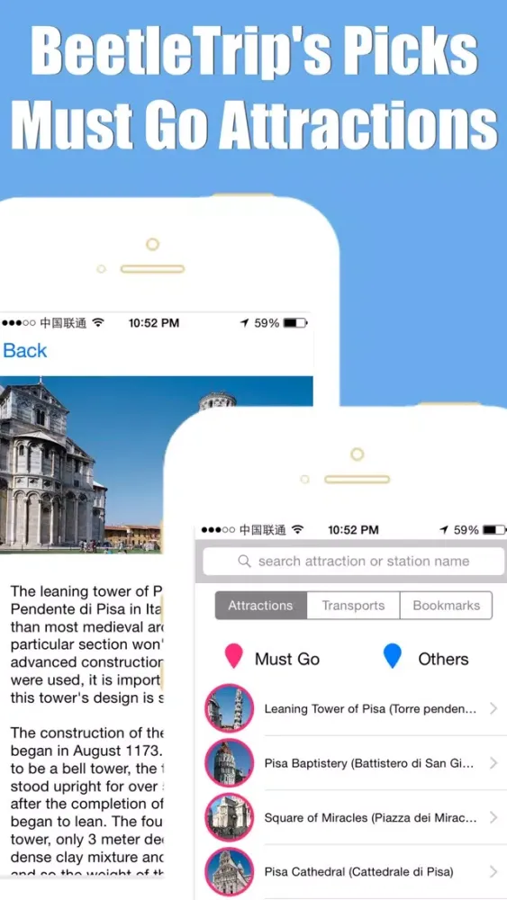 Pisa travel guide with offline map and Rome metro underground transit by BeetleTrip應用截圖