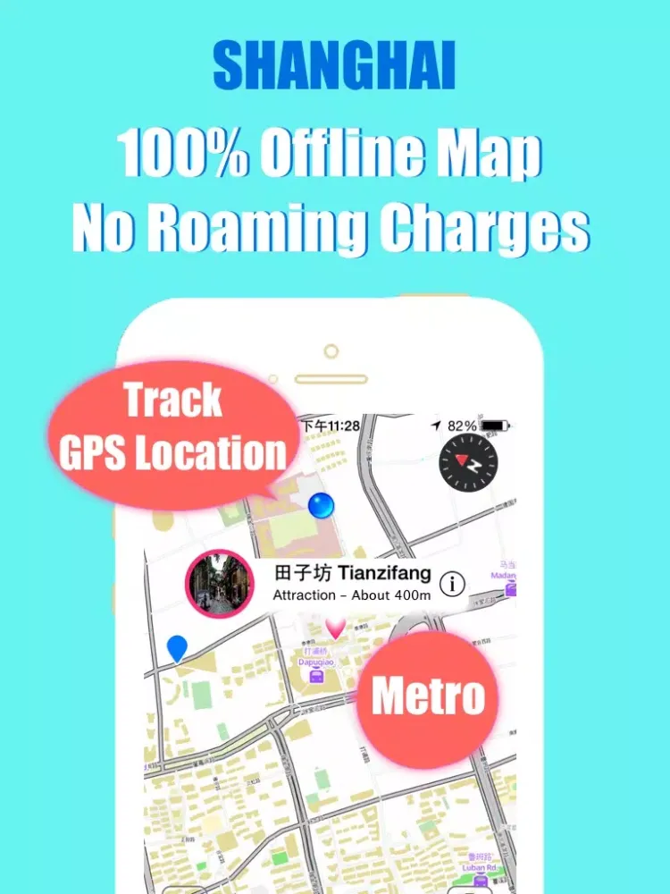 Captures d'écran de Shanghai travel guide with offline map and metro transit by BeetleTrip iPad 