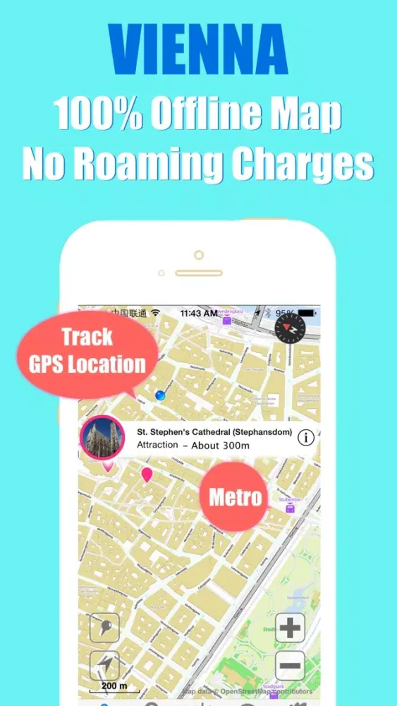 Tangkapan layar Vienna travel guide with offline map and Wien metro transit by BeetleTrip