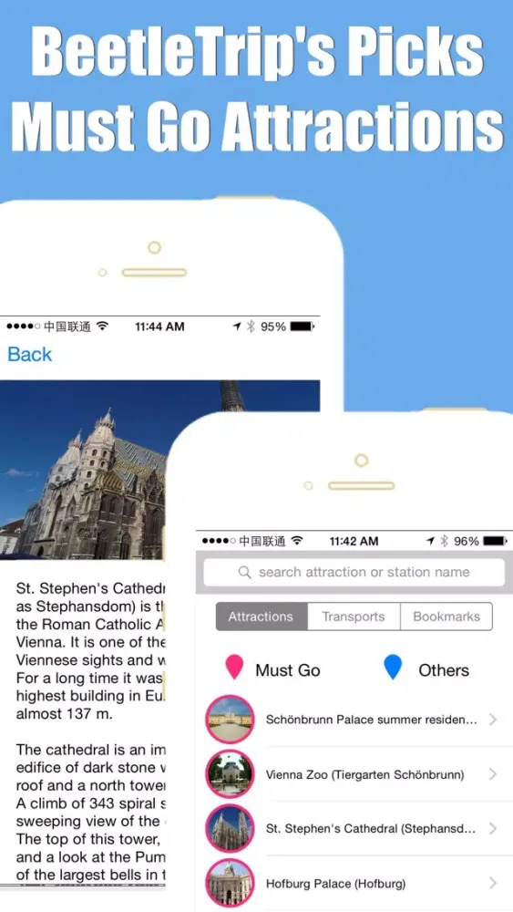 Tangkapan layar Vienna travel guide with offline map and Wien metro transit by BeetleTrip