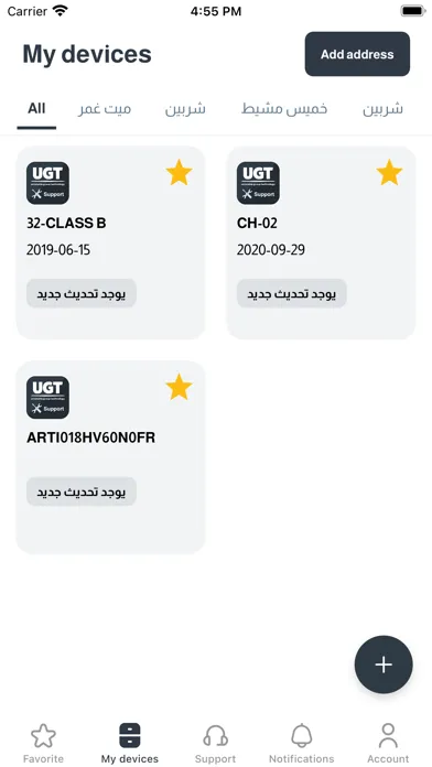 Ảnh chụp màn hình của UGT Support