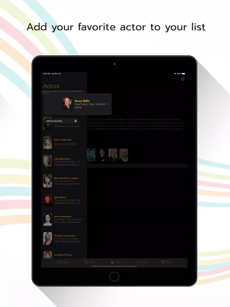 ภาพหน้าจอของ BeeTV Movies iPad 