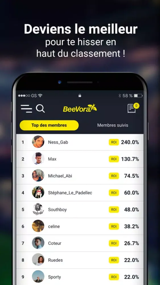 BeeVora : Le réseau des pronos应用截图