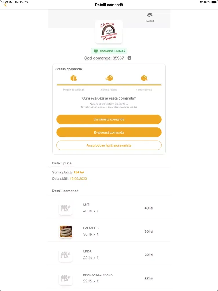 Tangkapan skrin Food Marketplace by Beez iPad 