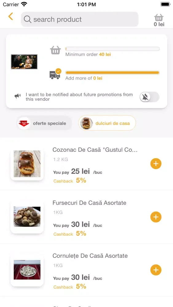 Tangkapan skrin Food Marketplace by Beez
