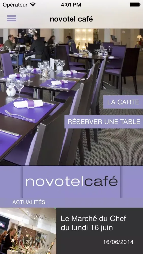 Capturas de pantalla de Novotel Café – Poitiers – Site du Futuroscope