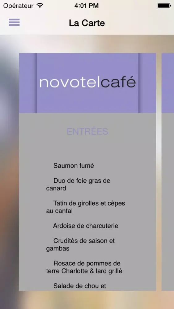 Capturas de pantalla de Novotel Café – Poitiers – Site du Futuroscope