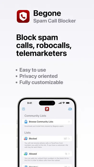 Begone: Spam Call Blocker Screenshots