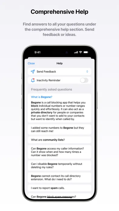 Begone: Spam Call Blocker Screenshots