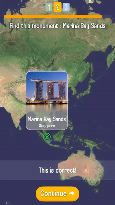 Captures d'écran de GeoKing, geography trivia