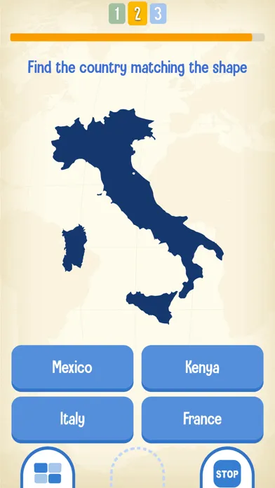 Captures d'écran de GeoKing, geography trivia