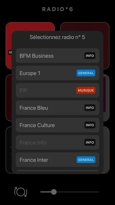 Screenshot di Radios 6