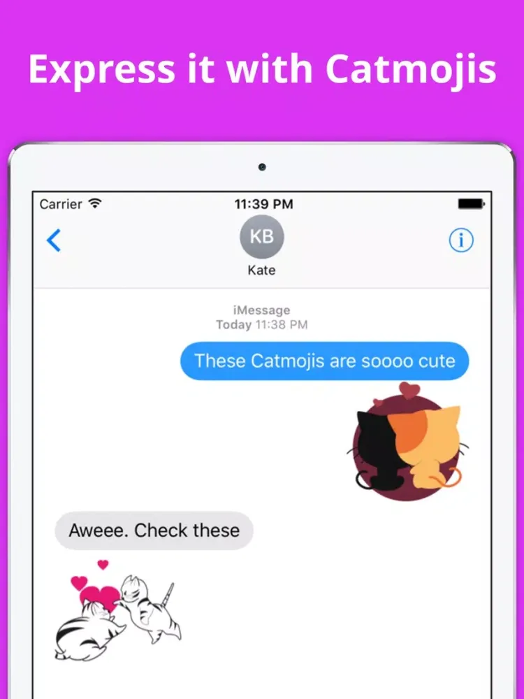 ภาพหน้าจอของ Catmoji 2017 - Cat Emojis & Stickers Keyboard iPad 
