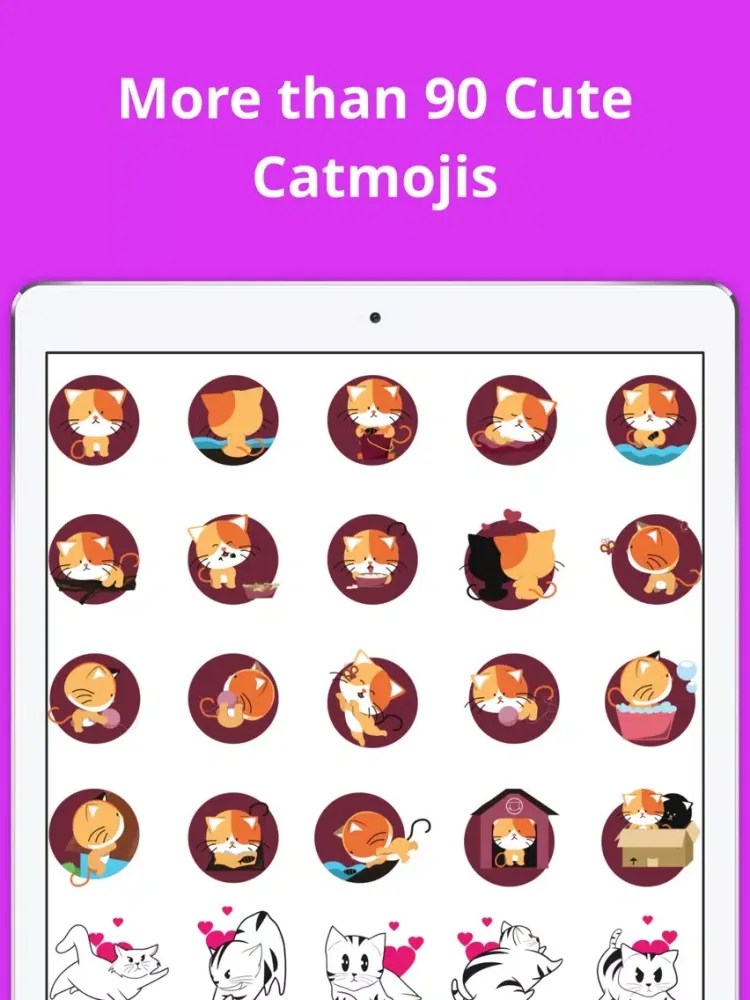 ภาพหน้าจอของ Catmoji 2017 - Cat Emojis & Stickers Keyboard iPad 