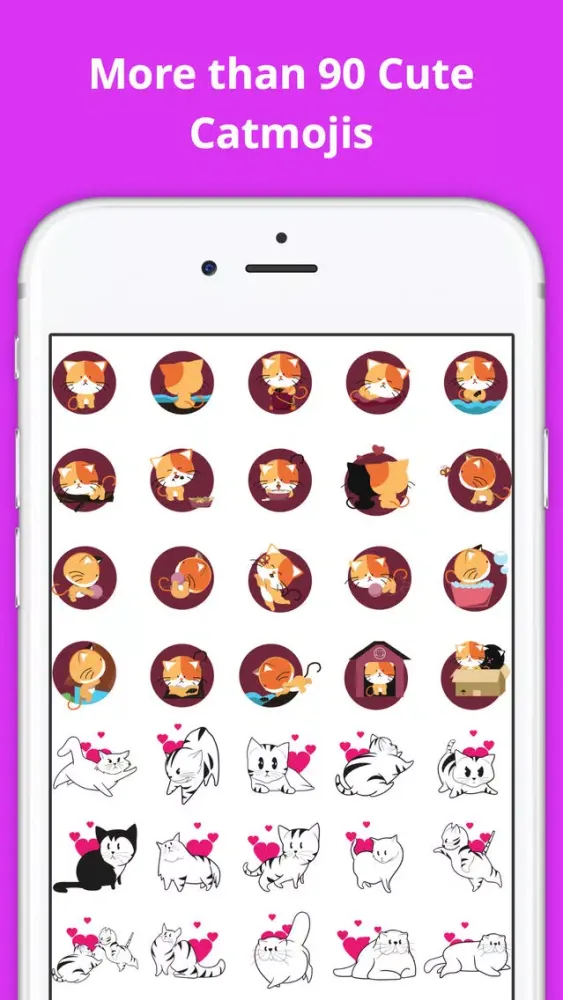 ภาพหน้าจอของ Catmoji 2017 - Cat Emojis & Stickers Keyboard